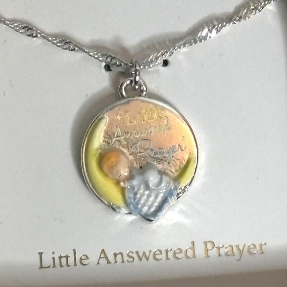 Precious Moments Little Answered Prayer Necklace New Baby Pregnacy Push Gift - Picture 1 of 4
